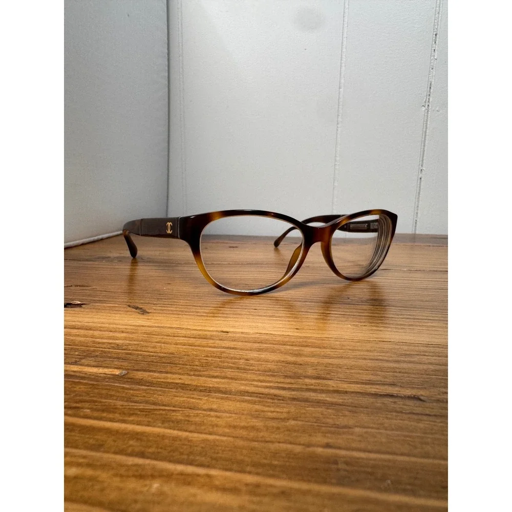 Chanel Tortoiseshell Eyeglasses CC Logo Optical Frames Brown BC14069108 - Picture 9 of 13